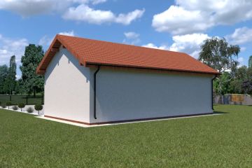 Projekt garażu Planujdom GŻ46 - parterowy dom o powierzchni 64,48 m², dach dwuspadowy - ujęcie 3