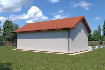 Projekt garażu Planujdom GŻ46 - parterowy dom o powierzchni 64,48 m², dach dwuspadowy - ujęcie 4