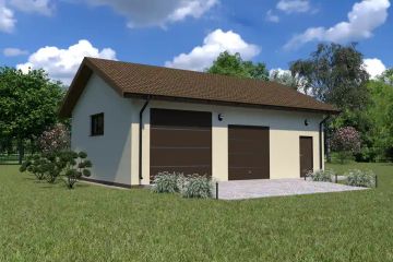 Projekt garażu Planujdom GŻ63 - parterowy dom o powierzchni 77,23 m², dach dwuspadowy - ujęcie 2