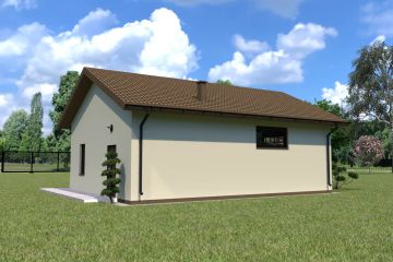Projekt garażu Planujdom GŻ63 - parterowy dom o powierzchni 77,23 m², dach dwuspadowy - ujęcie 3