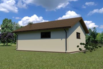 Projekt garażu Planujdom GŻ63 - parterowy dom o powierzchni 77,23 m², dach dwuspadowy - ujęcie 4