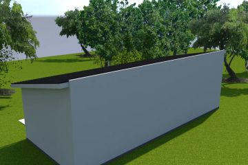 Projekt budynku gospodarczego Planujdom G01 - parterowy dom o powierzchni 95,35 m², dach jednospadowy - ujęcie 2