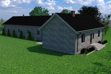 Projekt budynku gospodarczego Planujdom G02 - parterowy dom o powierzchni 239,78 m², dach wielospadowy - ujęcie 4