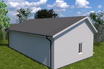 Projekt budynku gospodarczego Planujdom G03 - parterowy dom o powierzchni 96,46 m², dach dwuspadowy - ujęcie 2