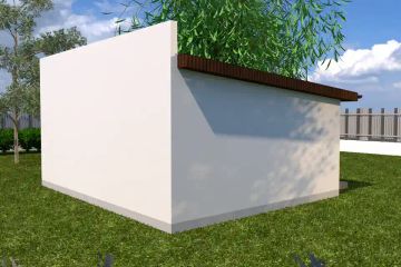 Projekt budynku gospodarczego Planujdom G06 - parterowy dom o powierzchni 20,18 m², dach jednospadowy - ujęcie 3