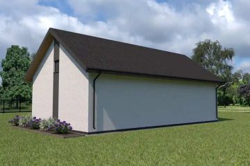 Projekt budynku gospodarczego Planujdom G53 - parterowy dom o powierzchni 115,88 m², dach dwuspadowy - ujęcie 3