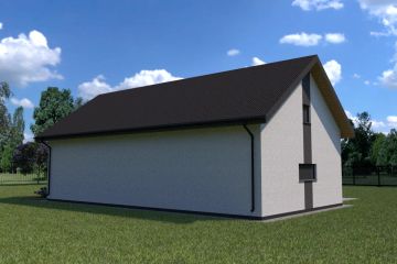 Projekt budynku gospodarczego Planujdom G53 - parterowy dom o powierzchni 115,88 m², dach dwuspadowy - ujęcie 4