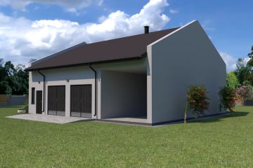 Projekt budynku gospodarczego Planujdom G58 - parterowy dom o powierzchni 156,67 m², dach dwuspadowy - ujęcie 2