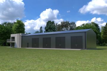 Projekt budynku gospodarczego Planujdom G61 - parterowy dom o powierzchni 429,87 m², dach dwuspadowy - ujęcie 2