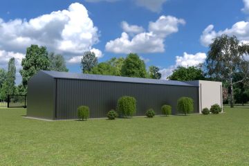 Projekt budynku gospodarczego Planujdom G61 - parterowy dom o powierzchni 429,87 m², dach dwuspadowy - ujęcie 3