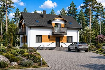 Projekt domu Planujdom 001 - parterowy z poddaszem dom o powierzchni 168,50 m², dach dwuspadowy - ujęcie 6