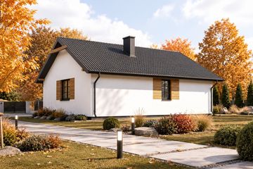 Projekt domu Planujdom 006 - parterowy dom o powierzchni 73,27 m², dach dwuspadowy - ujęcie 4