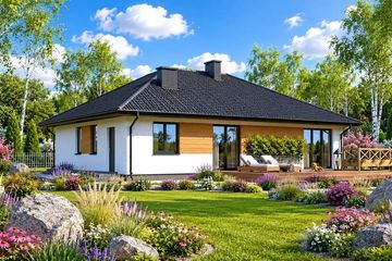 Projekt domu Planujdom 010 - parterowy dom o powierzchni 118,90 m², dach kopertowy - ujęcie 3