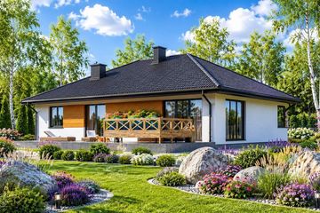 Projekt domu Planujdom 010 - parterowy dom o powierzchni 118,90 m², dach kopertowy - ujęcie 4