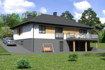 Projekt domu Planujdom 010 ver2 - parterowy dom o powierzchni 234,31 m², dach kopertowy - ujęcie 3