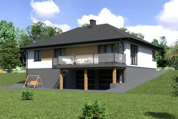 Projekt domu Planujdom 010 ver2 - parterowy dom o powierzchni 234,31 m², dach kopertowy - ujęcie 4
