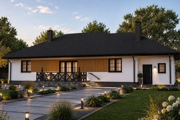 Projekt domu Planujdom 011 - parterowy dom o powierzchni 147,40 m², dach kopertowy - ujęcie 6