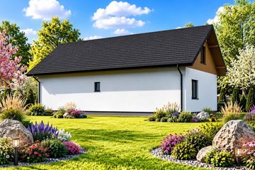 Projekt domu Planujdom 016 - parterowy dom o powierzchni 60,05 m², dach dwuspadowy - ujęcie 4