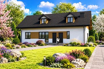 Projekt domu Planujdom 016 - parterowy dom o powierzchni 60,05 m², dach dwuspadowy - ujęcie 5