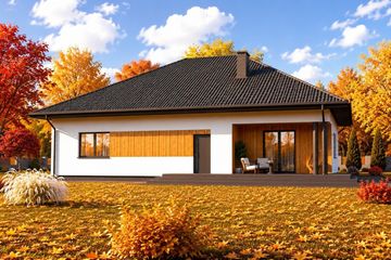 Projekt domu Planujdom 020 - parterowy dom o powierzchni 137,74 m², dach kopertowy - ujęcie 6
