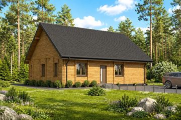 Projekt domu Planujdom 023 - parterowy dom o powierzchni 99,14 m², dach dwuspadowy - ujęcie 2