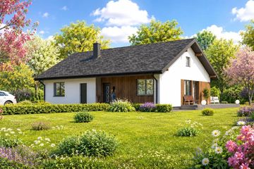 Projekt domu Planujdom 028 - parterowy dom o powierzchni 117,21 m², dach dwuspadowy - ujęcie 3