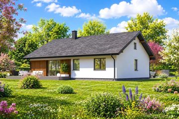 Projekt domu Planujdom 028 - parterowy dom o powierzchni 117,21 m², dach dwuspadowy - ujęcie 5