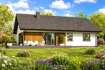 Projekt domu Planujdom 028 - parterowy dom o powierzchni 117,21 m², dach dwuspadowy - ujęcie 6