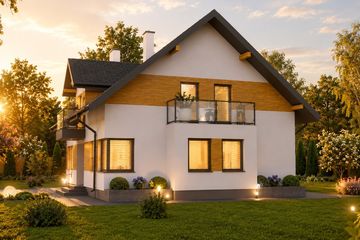 Projekt domu Planujdom 033 - parterowy z poddaszem dom o powierzchni 155,07 m², dach dwuspadowy - ujęcie 6