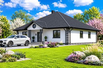 Projekt domu Planujdom 035 - parterowy dom o powierzchni 156,54 m², dach kopertowy - ujęcie 3