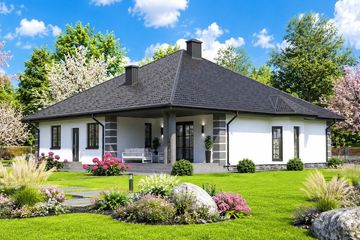Projekt domu Planujdom 035 - parterowy dom o powierzchni 156,54 m², dach kopertowy - ujęcie 5