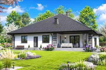 Projekt domu Planujdom 035 - parterowy dom o powierzchni 156,54 m², dach kopertowy - ujęcie 6