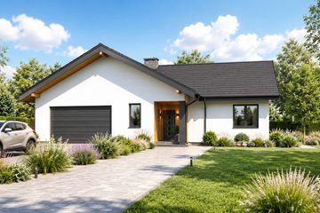 Projekt domu Planujdom 039 - parterowy dom o powierzchni 129,81 m², dach dwuspadowy - ujęcie 5