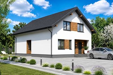 Projekt domu Planujdom 042 - parterowy z poddaszem dom o powierzchni 197,29 m², dach dwuspadowy - ujęcie 5