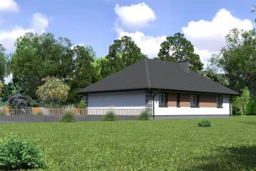 Projekt domu Planujdom 044 - parterowy dom o powierzchni 182,40 m², dach kopertowy - ujęcie 3