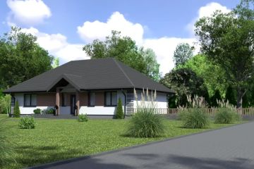 Projekt domu Planujdom 044 - parterowy dom o powierzchni 182,40 m², dach kopertowy - ujęcie 5
