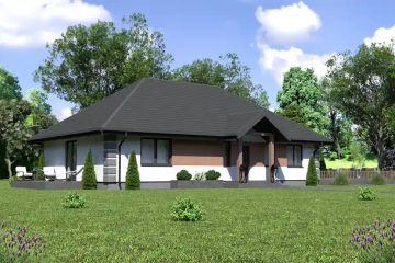 Projekt domu Planujdom 044 - parterowy dom o powierzchni 182,40 m², dach kopertowy - ujęcie 6