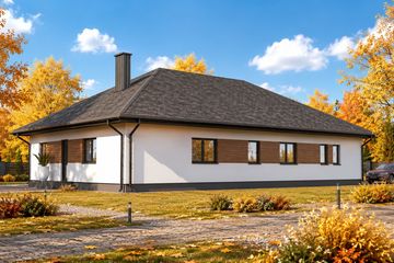 Projekt domu Planujdom 046 - parterowy dom o powierzchni 164,42 m², dach kopertowy - ujęcie 4