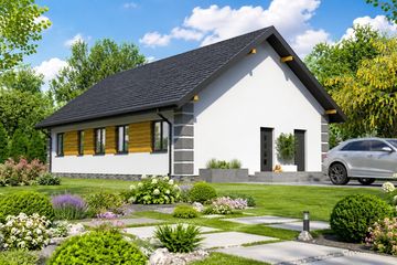 Projekt domu Planujdom 050 - parterowy dom o powierzchni 113,92 m², dach dwuspadowy - ujęcie 2