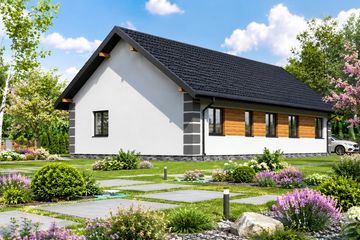 Projekt domu Planujdom 050 - parterowy dom o powierzchni 113,92 m², dach dwuspadowy - ujęcie 4