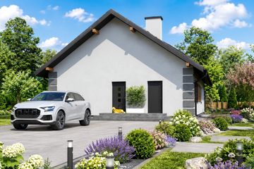 Projekt domu Planujdom 050 - parterowy dom o powierzchni 113,92 m², dach dwuspadowy - ujęcie 5