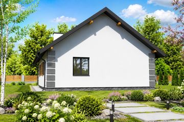 Projekt domu Planujdom 050 - parterowy dom o powierzchni 113,92 m², dach dwuspadowy - ujęcie 6