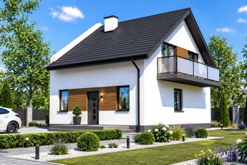 Projekt domu Planujdom 051 - parterowy z poddaszem dom o powierzchni 64,02 m², dach dwuspadowy - ujęcie 5