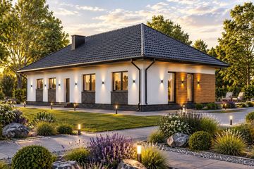 Projekt domu Planujdom 060 - parterowy dom o powierzchni 147,24 m², dach wielospadowy - ujęcie 2