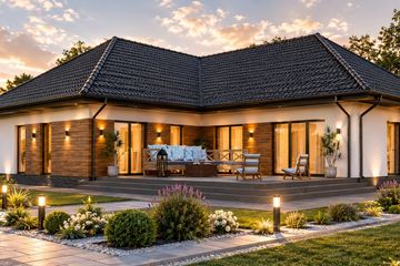 Projekt domu Planujdom 060 - parterowy dom o powierzchni 147,24 m², dach wielospadowy - ujęcie 5