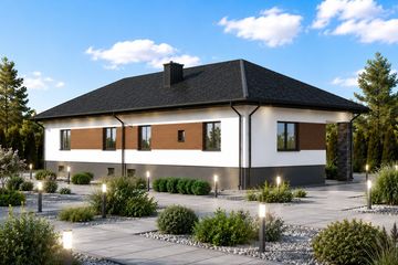 Projekt domu Planujdom 062 - parterowy dom o powierzchni 300,34 m², dach kopertowy - ujęcie 4