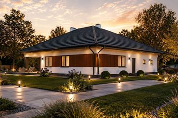 Projekt domu Planujdom 064 - parterowy dom o powierzchni 127,74 m², dach kopertowy - ujęcie 3