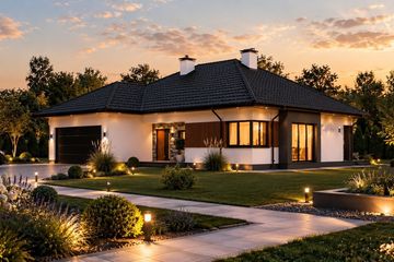 Projekt domu Planujdom 064 - parterowy dom o powierzchni 127,74 m², dach kopertowy - ujęcie 4