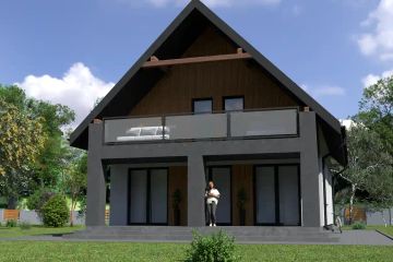 Projekt domu Planujdom 077 - parterowy z poddaszem dom o powierzchni 127,50 m², dach dwuspadowy - ujęcie 6