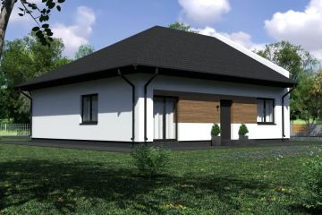 Projekt domu Planujdom 079 - parterowy dom o powierzchni 101,48 m², dach kopertowy - ujęcie 2